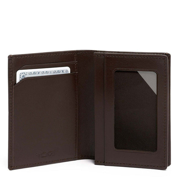 TUMI Elegant Nassau Gusseted Card Case In Brown