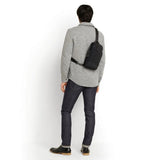 TUMI Harrison Gregory Leather Sling Bag In Black