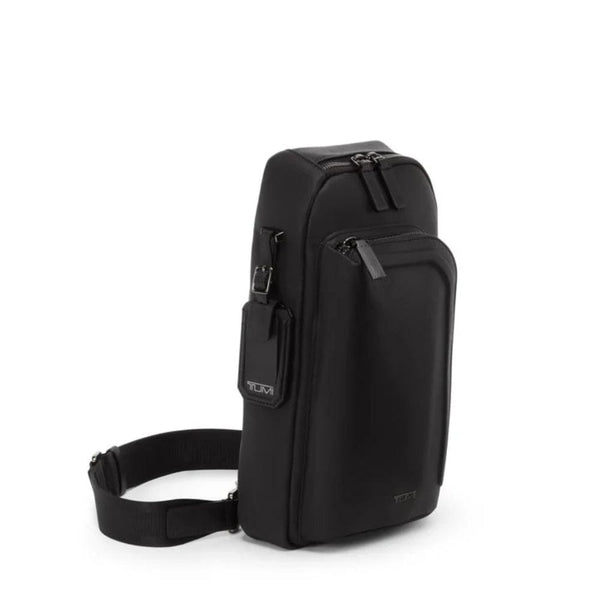 TUMI Harrison Gregory Leather Sling Bag In Black