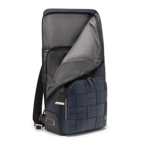 TUMI Harrison Osborn Roll Top Backpack In Navy Woven