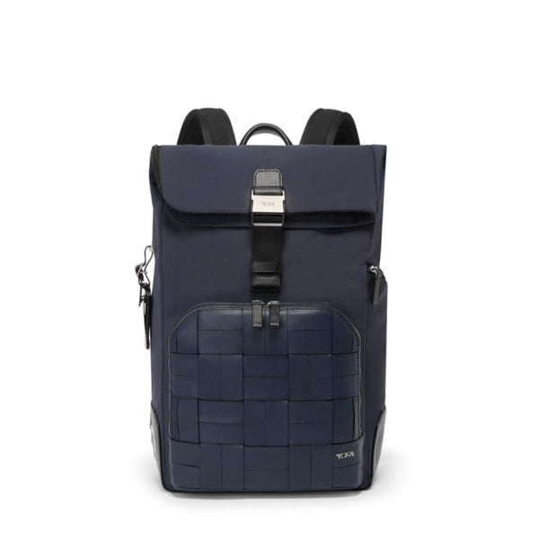 TUMI Harrison Osborn Roll Top Backpack In Navy Woven