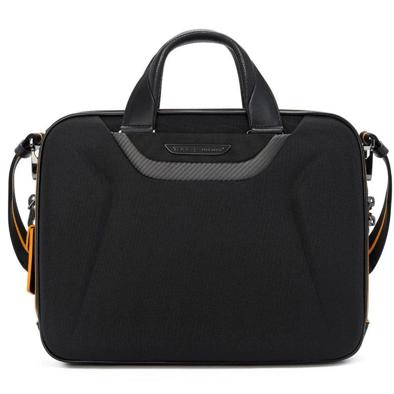 Tumi black 2025 leather briefcase