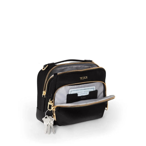 TUMI Voyageur Teghan Crossbody In Black/Gold