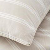Bianca Ashford Stripe Cotton Double Duvet Cover Set In Natural