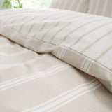 Bianca Ashford Stripe Cotton King Duvet Cover Set In Natural