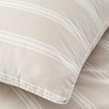 Bianca Ashford Stripe Cotton S-king Duvet Cover Set In Natural