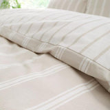 Bianca Ashford Stripe Cotton S-king Duvet Cover Set In Natural