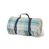 Tweedmill Polo Cottage Check Blue Picnic Blanket Wool