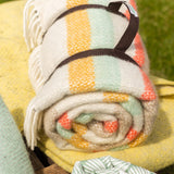 Tweedmill Polo Picnic Rug Illusion Stripe Spring 145x183cm