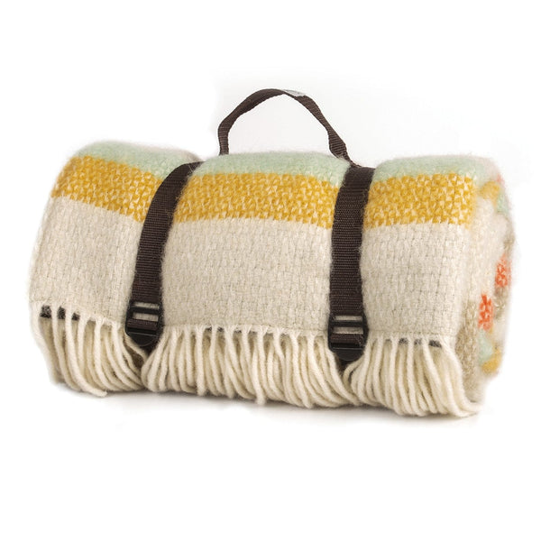 Tweedmill Polo Picnic Rug Illusion Stripe Spring 145x183cm