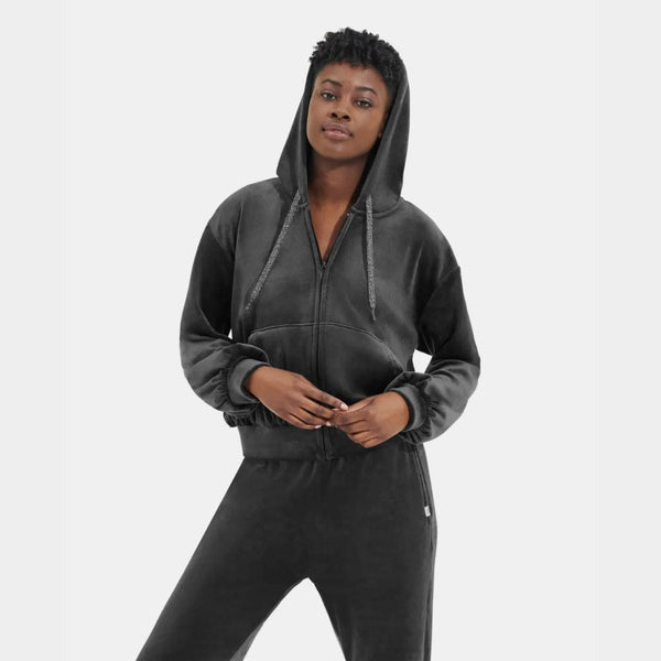 UGG Ashwood Zip Hoodie in Ink Black