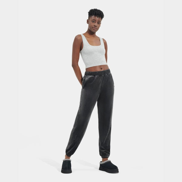 UGG Glennon Jogger Velvet Fleece Jogger in Ink Black