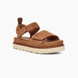 Ugg Goldenstar Suede Sandal In Chestnut Suede