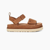 Ugg Goldenstar Suede Sandal In Chestnut Suede