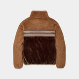 UGG Marlene Heritage Braid Sherpa Jacket in Chestnut