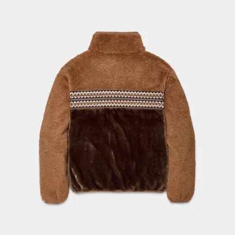 UGG Marlene Heritage Braid Sherpa Jacket in Chestnut