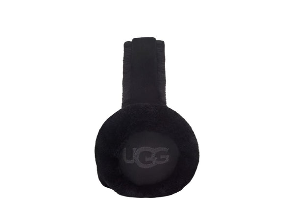 UGG Women's Sheepskin Embroidery Earmuff in Black