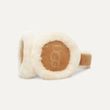 UGG Sheepskin Embroidery Earmuff In Chestnut