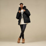 UGG Sheepskin Embroidery Earmuff In Chestnut