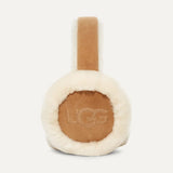 UGG Sheepskin Embroidery Earmuff In Chestnut