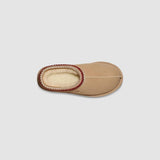 UGG Women's Tasman Slipper in the Sand/Dark Cherry