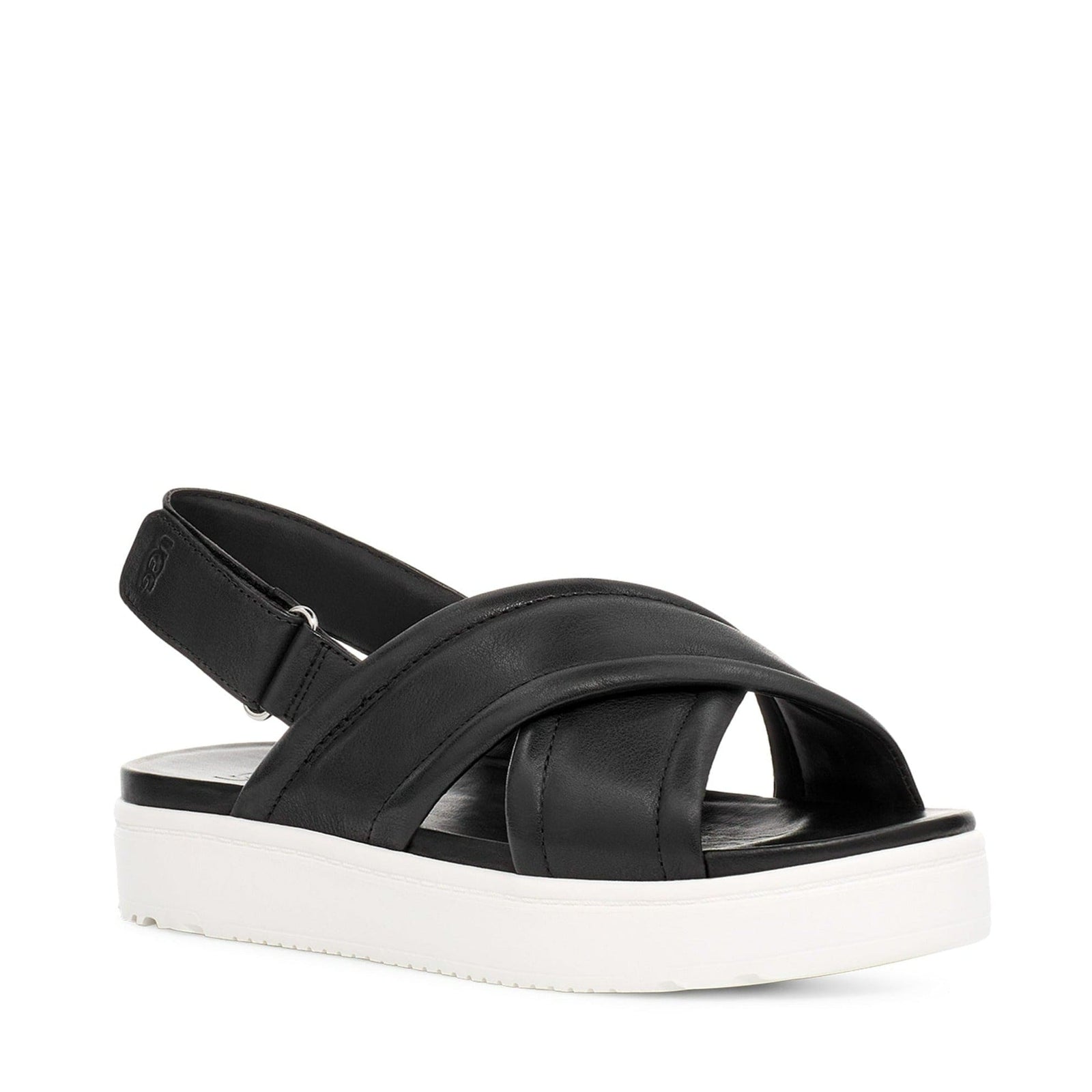UGG Zayne Ankle Strap Sandal Black Leather