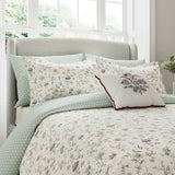V&A Flora Percale Floral Duvet Cover Set with Pillowcases King
