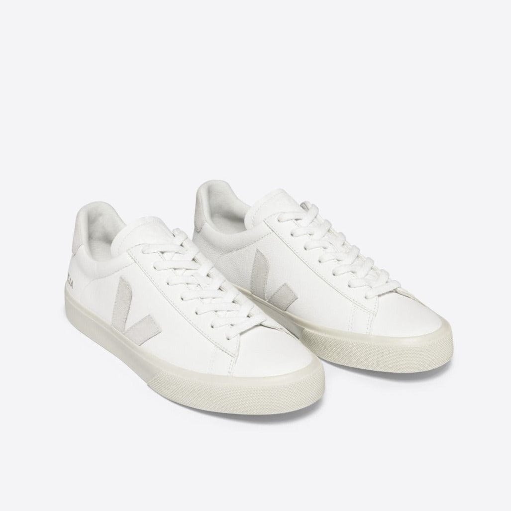 VEJA Campo ChromeFree Leather Trainers in White Natural