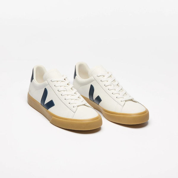 VEJA  Campo Leather In White Nautico Natural
