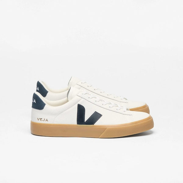 VEJA  Campo Leather In White Nautico Natural