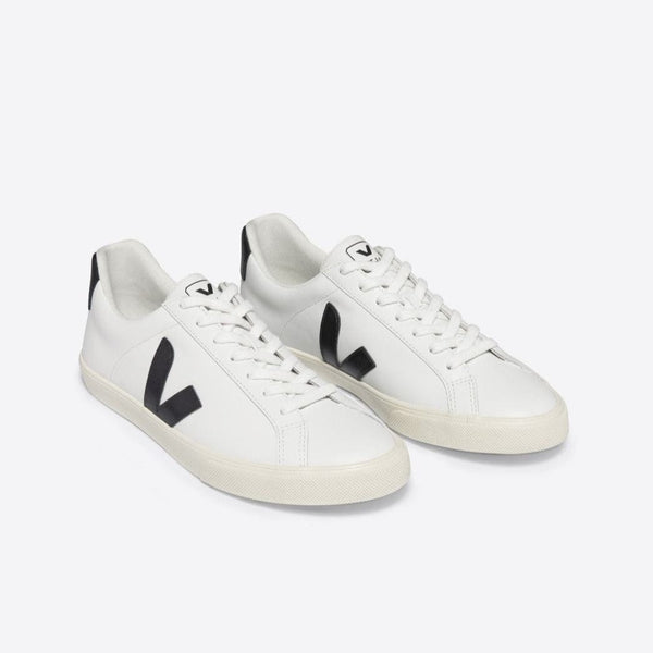 VEJA Esplar Logo Leather Trainers In Extra White/Black