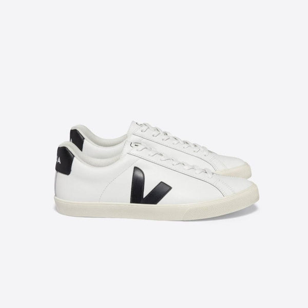 VEJA Esplar Logo Leather Trainers In Extra White/Black