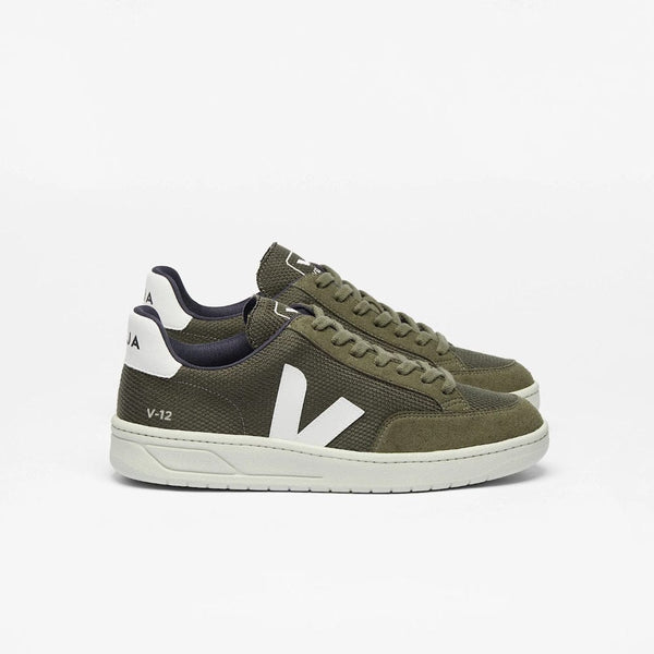 VEJA V-12 Vegan B-mesh In Olive White