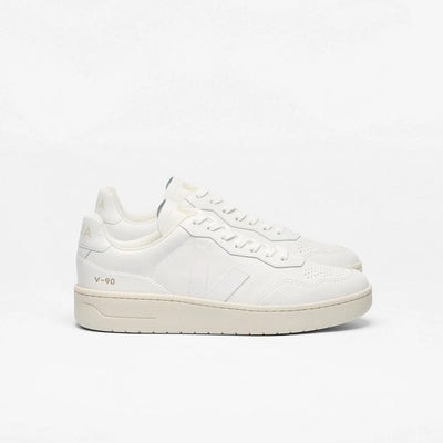VEJA  V-90 Leather In White