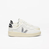 VEJA V-90 Leather In White Silver Black