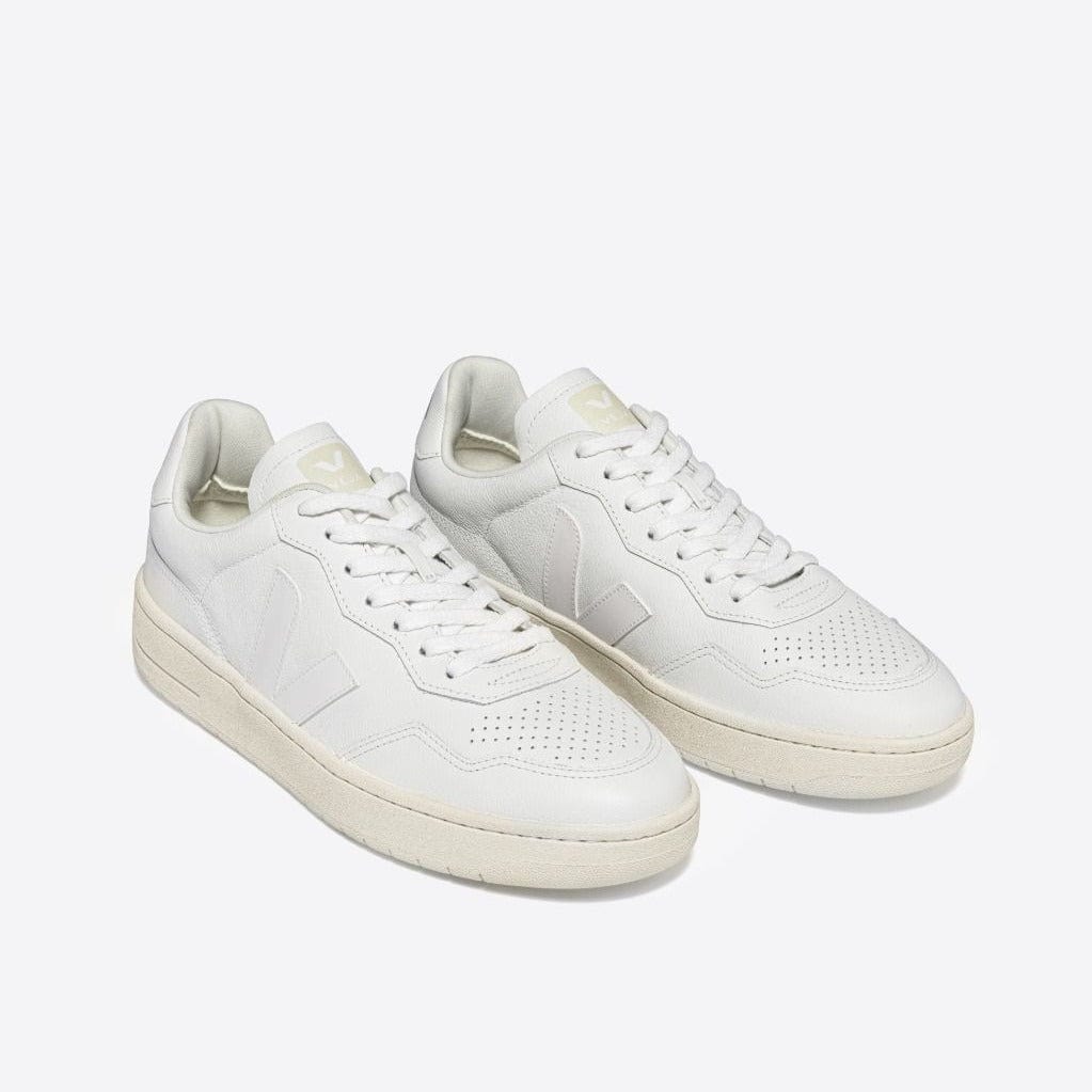 Veja V-90 O.T Leather Trainers in Extra White