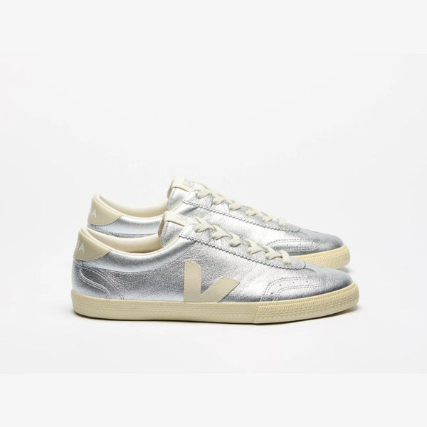 VEJA Volley Leather Silver Pierre