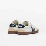 Volley Leather White Nautico Bark In White Navy