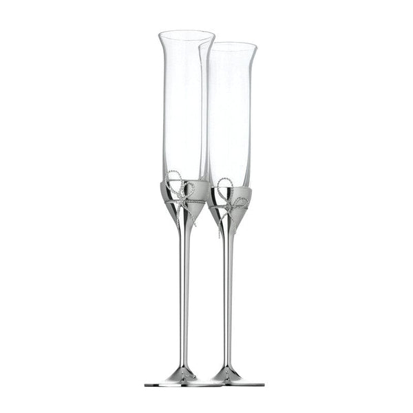 Wedgwood Vera Wang Love Knots Toasting Flutes Set of 2