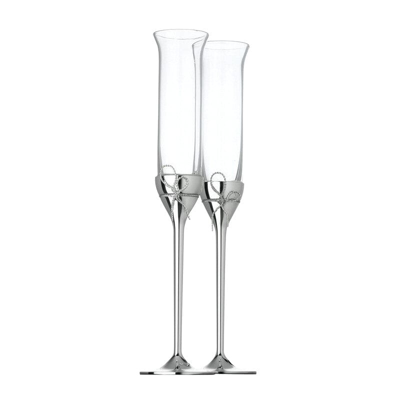 Wedgwood Vera Wang Love Knots Toasting Flutes Set of 2