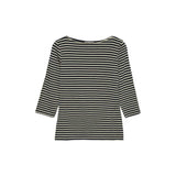 Vero Moda AWARE AWFIONA 3/4 Boatneck Top In Navy / Birch