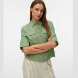 Vero Moda AWARE AWRYDER Fabiana Shirt In Basil