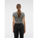 Vero Moda AWINES T-Shirt In Black White