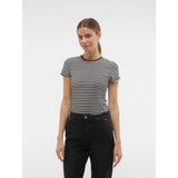 Vero Moda AWINES T-Shirt In Black White