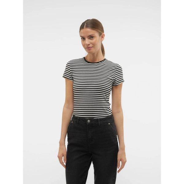 Vero Moda AWINES T-Shirt In Black White