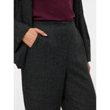 Vero Moda Awuthalia High Waist Trousers In Dark Grey