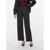 Vero Moda Awuthalia High Waist Trousers In Dark Grey