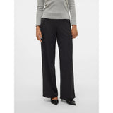 Vero Moda Vmberlin Mid Waist Trousers In Grey