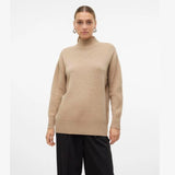 Vera Moda VMGOLD Pullover In Brown / Silver Mink