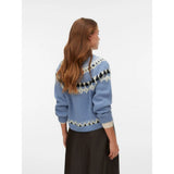 Vero Moda Awtillie Knitted Pullover In Blue